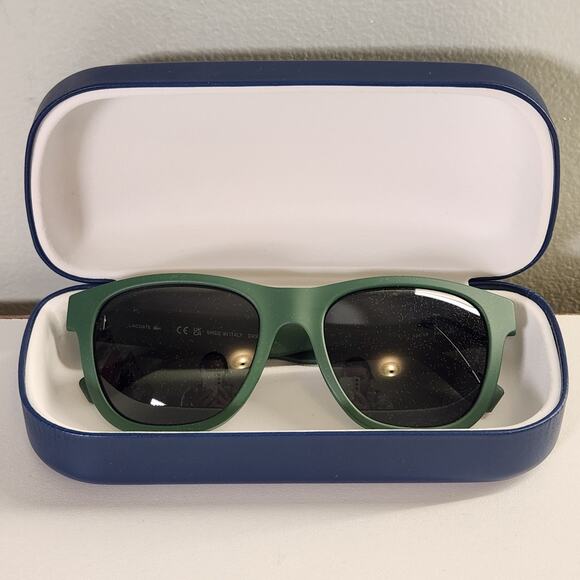 LACOSTE NWT Men's Matte Green Soft Square Classic Sunglasses - Picture 3 of 11